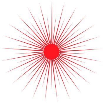 . Red beams firework. Best for sale sticker, price tag, quality mark. png