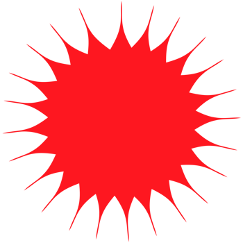. Red beams firework. Best for sale sticker, price tag, quality mark. png