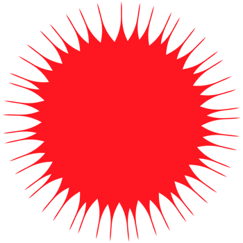 . Red beams firework. Best for sale sticker, price tag, quality mark. png