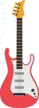 illustration of an Electric guitar in cartoon style isolated on white background vector