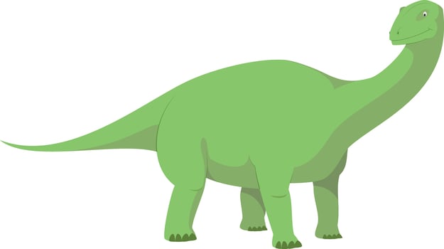 Diplodocus illustration isolated in white background. Dinosaurs Collection. vector