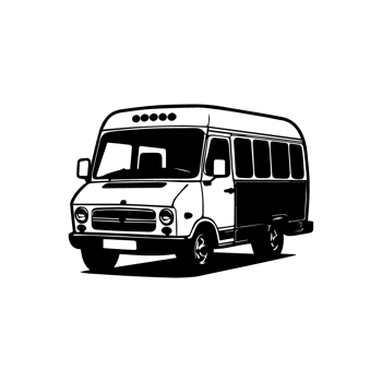 design illustration of a mini bus png
