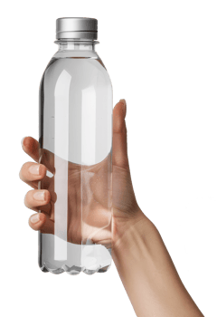 hands holding water bottle isolated on transparent background png
