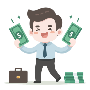 business man illustration on transparent background png