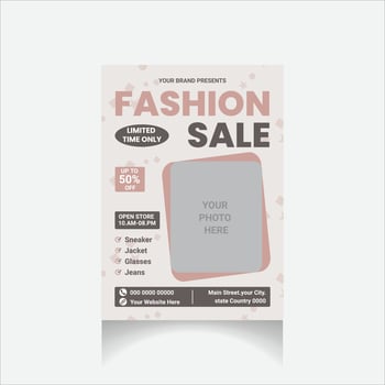 fashion sale-discount flyer vector