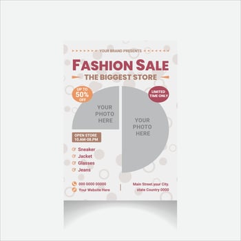 fashion sale-discount flyer vector