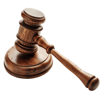 court Hammer on transparent background png