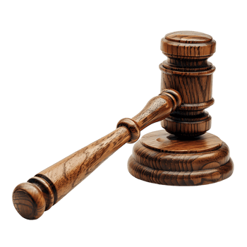 court Hammer on transparent background png
