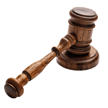 court Hammer on transparent background png