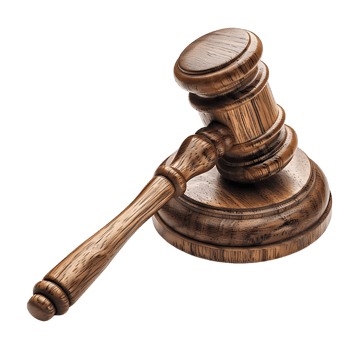 court Hammer on transparent background png