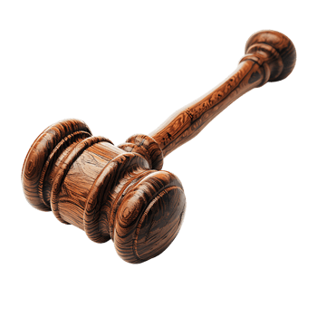 court Hammer on transparent background png