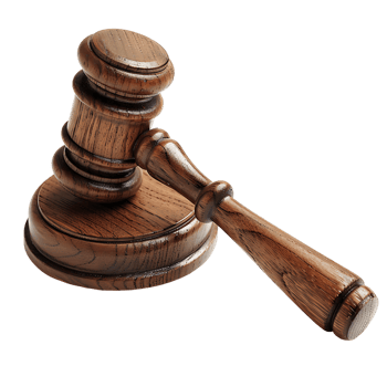 court Hammer on transparent background png