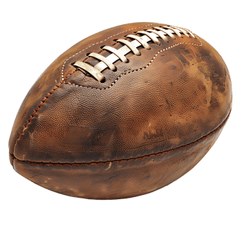 American football on isolated transparent background png