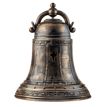 Bell on isolated transparent background png