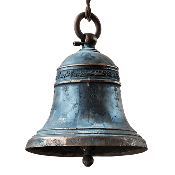Bell on isolated transparent background png