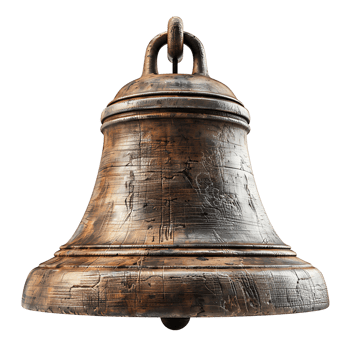 Bell on isolated transparent background png