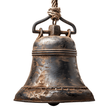 Bell on isolated transparent background png
