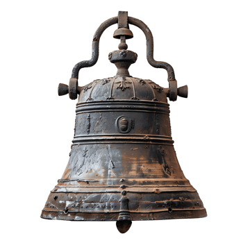 Bell on isolated transparent background png