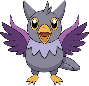 Monster Bird Unique Creature Illustration vector
