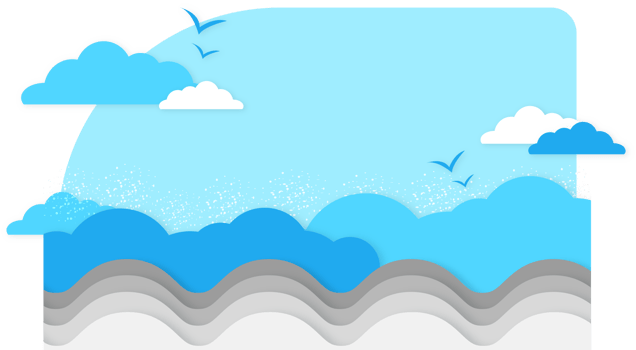 Clouds and Sea illustration png
