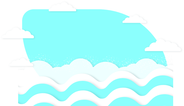 Clouds and Sea illustration png