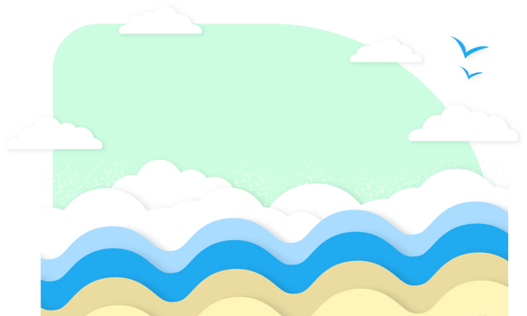 Clouds and Sea illustration png