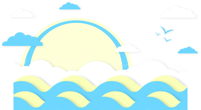 Clouds and Sea illustration png