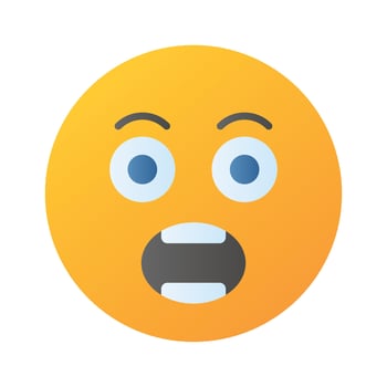 Oh My God expression emoji design, editable vector