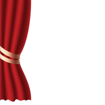 Red Luxury Curtain vector
