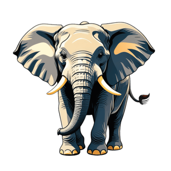 elephant hand drawn illustration png