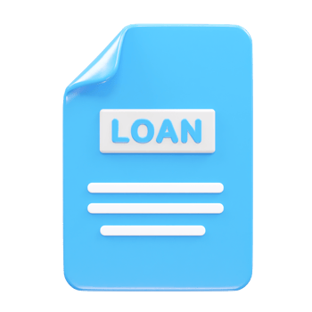 Loan icon 3d rendering bank loan illustration element png