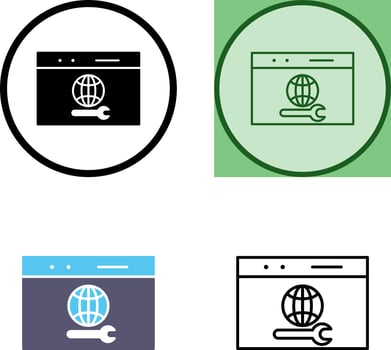 Unique Web Support Icon Design vector
