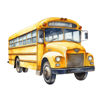 Bright Yellow School Bus png