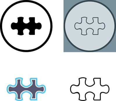 Unique Puzzle Piece Icon Design vector