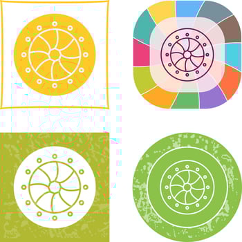Unique Optical Diaphram Icon vector