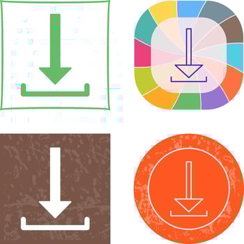 Unique Download Icon Design vector