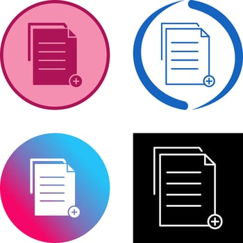 Unique Two files Icon vector