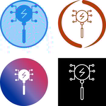 Unique Intelligent Search Icon Design vector