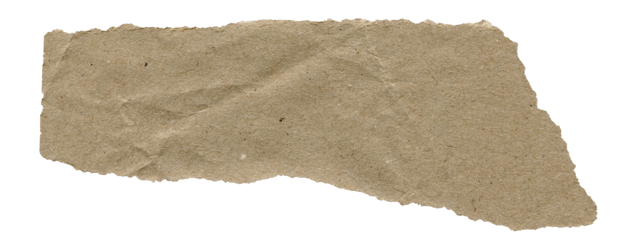 Brown Textured Torn Paper Edge. Ripped Craft Paper for Scrapbooking and Collages png