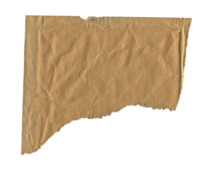 Brown Textured Torn Paper Edge. Ripped Craft Paper for Scrapbooking and Collages png