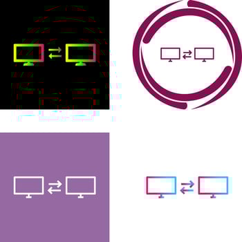 Unique Sharing Systems Icon vector