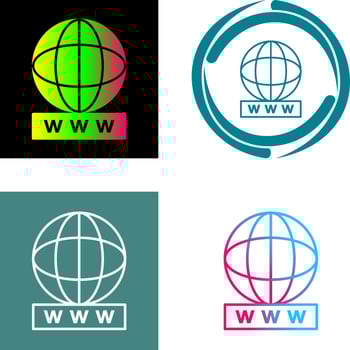Unique World Wide Web Icon vector