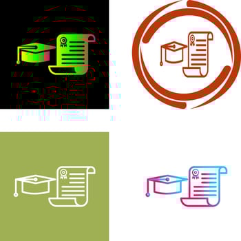 Unique Graduation Icon Design vector