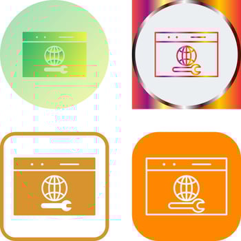 Unique Web Support Icon vector