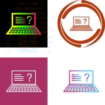 Unique Online Exam Icon Design vector