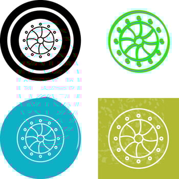 Unique Optical Diaphram Icon Design vector