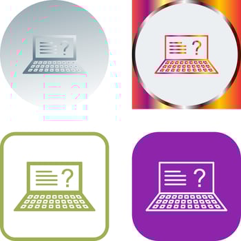 Unique Online Exam Icon Design vector