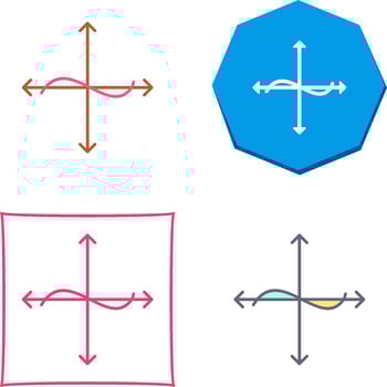 Unique Graph Icon Design vector