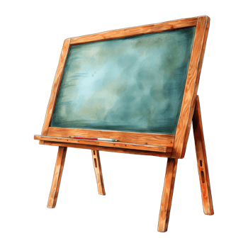 Vintage Chalkboard with Wooden Frame png