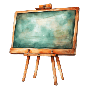 Vintage Chalkboard with Wooden Frame png